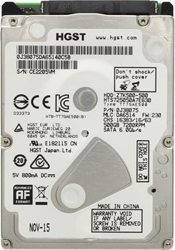 Жесткий диск 2.5" 500 Gb HGST HTS725050A7E630 6978 - фото 16711