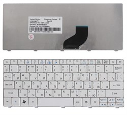 Клавиатура для ноутбука Acer Aspire One 521, 532, D255 белая KB00004 - фото 7989