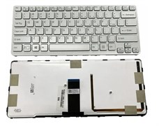 Клавиатура для ноутбука Sony SVE14 SVS14 SVE14A, серебристая с подсветкой 7004
